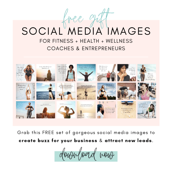 Grab this free gift of fitness, health and wellness social media images